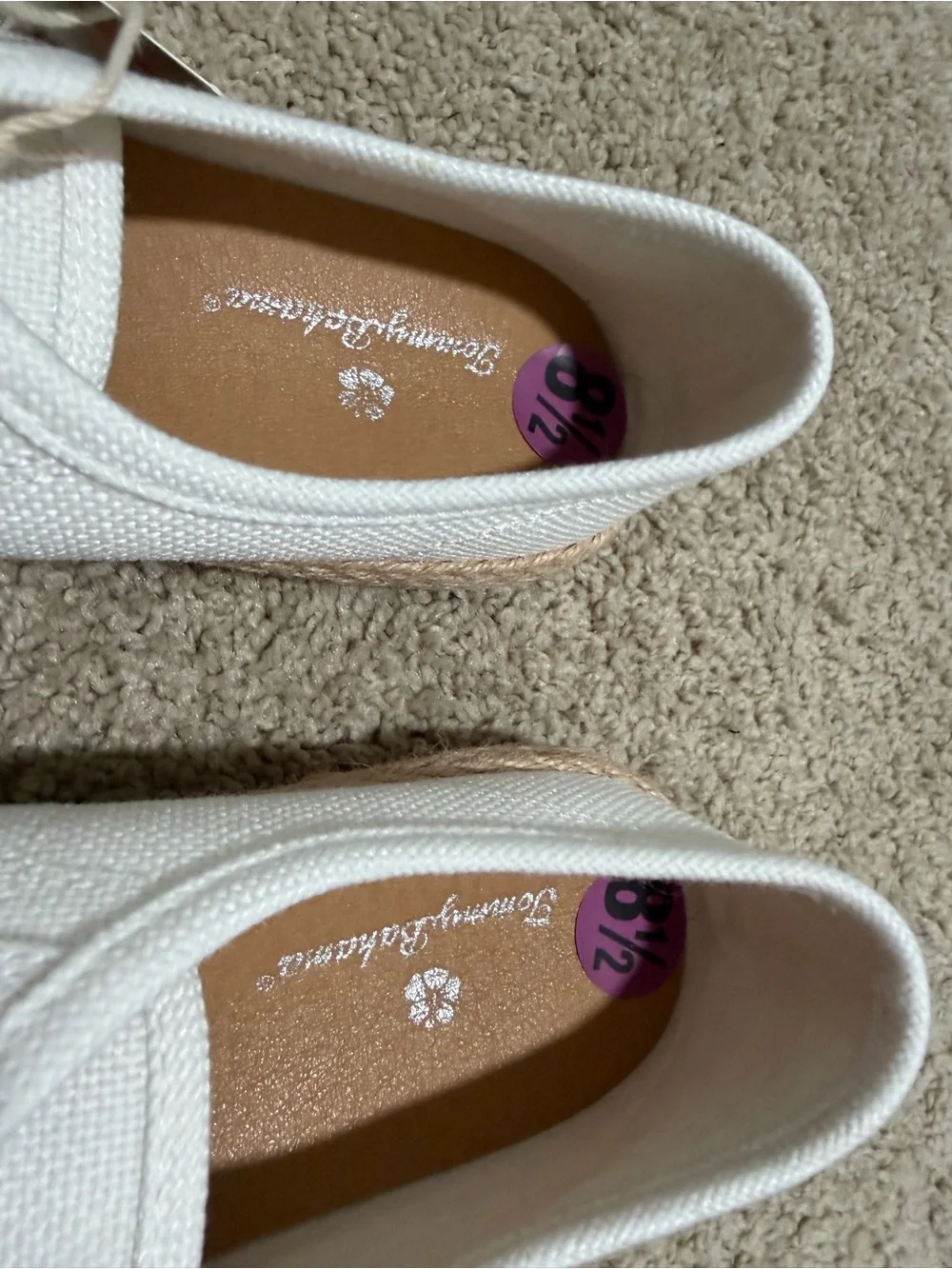 Tommy Bahama White Canvas Espadrille Sneakers with Rope Trim